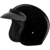 Daytona Cruiser Jr Open Face Helmet Hi Gloss Black -Motorcycle Helmet Store daytona cruiser jr helmet solid gloss black with visor 85698.1582162503