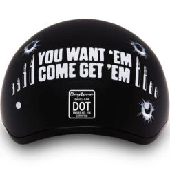 Daytona Skull Cap Come Get 'Em Helmet -Motorcycle Helmet Store daytona skull cap come get em helmet back 37475.1630472737