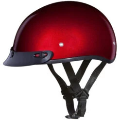 Daytona Skull Cap Helmet Black Cherry Metallic