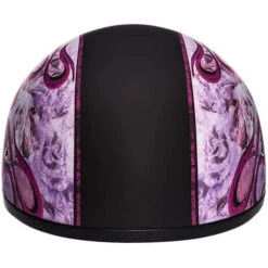 Daytona Skull Cap Helmet Flames Pink -Motorcycle Helmet Store daytona skull cap helmet flames pink front 03949.1548984363