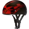 Daytona Skull Cap Helmet Skull Flames Red -Motorcycle Helmet Store daytona skull cap helmet flames red 22817.1690677952