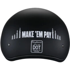 Daytona Skull Cap Make 'Em Pay Helmet -Motorcycle Helmet Store daytona skull cap helmet make em pay back 35695.1690674653