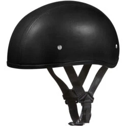 Daytona Skull Cap Helmet W/o Visor Leather Covered