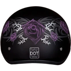 Daytona Skull Cap Helmet Purple Rose