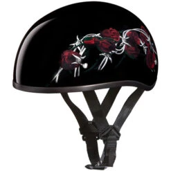 Daytona Skull Cap Helmet Barbed Roses