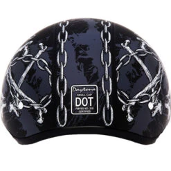 Daytona Skull Cap Skull Chains Helmet -Motorcycle Helmet Store daytona skull cap skull chains helmet back 31460.1630461447
