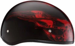 Daytona Skull Cap Helmet Skull Flames Red -Motorcycle Helmet Store daytona skull cap with skull flames red helmet right 71618.1517461216