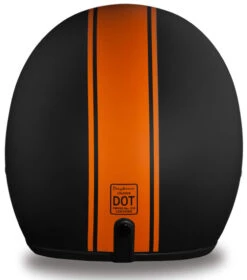 Daytona Cruiser Helmet Orange Pin Stripe -Motorcycle Helmet Store daytona cruiser helmet orange pin stripe back 72714.1642323866