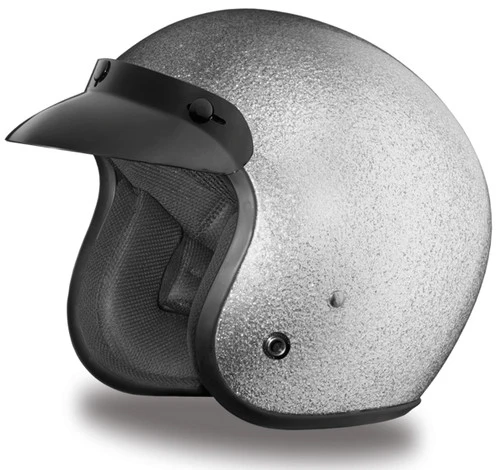 Daytona Cruiser Helmet Silver Metal Flake 3 Daytona Cruiser Helmet Silver Metal Flake