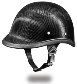 Daytona Hawk Polo Style Novelty Helmet Grey Carbon Fiber