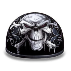 Daytona Skull Cap Helmet Cross Bones