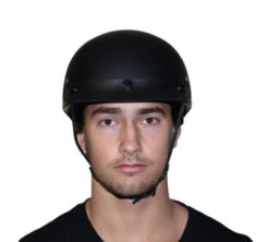 Daytona Skull Cap Helmet Dull Black -Motorcycle Helmet Store daytona skull cap slim line headshot front 73928.1520559876