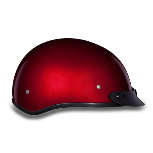 Daytona Skull Cap Helmet Black Cherry Metallic - Image 4