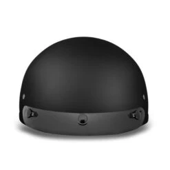 Daytona Skull Cap Helmet Dull Black -Motorcycle Helmet Store daytona skull cap slim line helmet dull black front 62826.1549108369