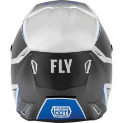 Fly Racing Kinetic Drift Youth Helmet -Motorcycle Helmet Store fly racing kinetic drift helmet blue charcoal white back 82917.1644638025