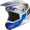 Fly Racing Kinetic Drift Youth Helmet -Motorcycle Helmet Store fly racing kinetic drift helmet blue charcoal white front left 84999.1644638017