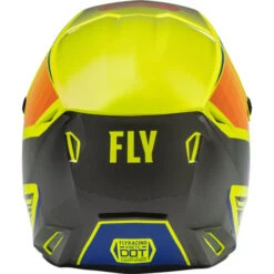 Fly Racing Kinetic Drift Youth Helmet -Motorcycle Helmet Store fly racing kinetic drift helmet blue hi viz yellow charcoal back 34529.1644371865
