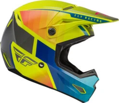 Fly Racing Kinetic Drift Youth Helmet -Motorcycle Helmet Store fly racing kinetic drift helmet blue hi viz yellow charcoal right 17824.1644371857