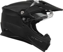 Fly Racing Trekker Solid Helmet -Motorcycle Helmet Store fly racing trekker helmet solid matte black right shield up 76830.1644099734