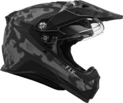 Fly Racing Trekker Pulse Helmet -Motorcycle Helmet Store fly racing trekker pulse matte grey black camo shield up 08955.1644107970