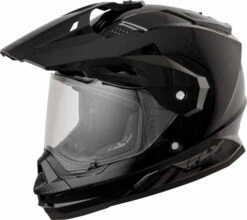Fly Racing Trekker Solid Helmet -Motorcycle Helmet Store fly racing trekker solid helmet gloss black 04221.1502440591
