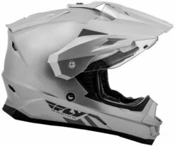 Fly Racing Trekker Solid Helmet -Motorcycle Helmet Store fly racing trekker solid helmet silver left 74320.1502505894