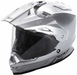 Fly Racing Trekker Solid Helmet -Motorcycle Helmet Store fly racing trekker solid helmet silver 85444.1502440620