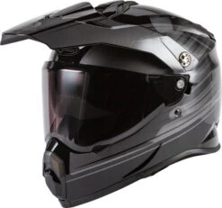 Gmax AT-21 Raley Helmet Black/Grey M -Motorcycle Helmet Store gmax at 21 raley helmet black grey smoke shield 83380.1588254615