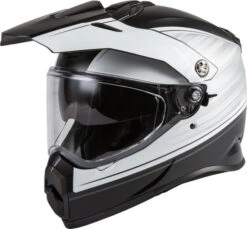 Gmax AT-21 Raley Helmet Black/Grey M -Motorcycle Helmet Store gmax at 21 raley helmet black white left 94413.1588254663