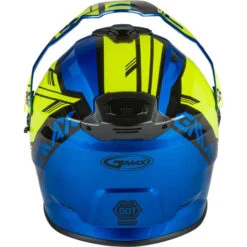 Gmax Youth AT-21Y Epic Snow Helmet - Dual Shield -Motorcycle Helmet Store gmax at 21s epic helmet dual shield blue hi vis black back 98207.1603553214