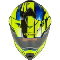 Gmax AT-21S Epic Snow Helmet - Dual Shield -Motorcycle Helmet Store gmax at 21s epic helmet dual shield blue hi vis black top 64128.1603451623