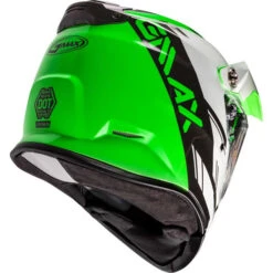 Gmax AT-21S Epic Snow Helmet - Dual Shield -Motorcycle Helmet Store gmax at 21s epic helmet dual shield green white black back right 13632.1603451651