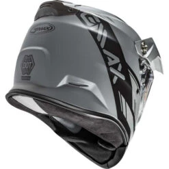Gmax AT-21S Epic Snow Helmet - Dual Shield -Motorcycle Helmet Store gmax at 21s epic helmet dual shield grey black back right 75375.1603451665