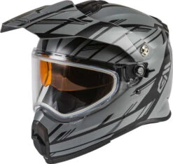 Gmax Youth AT-21Y Epic Snow Helmet - Dual Shield -Motorcycle Helmet Store gmax at 21s epic helmet dual shield grey black left 86857.1603553216