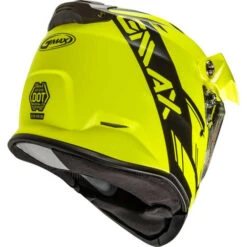 Gmax AT-21S Epic Snow Helmet - Dual Shield -Motorcycle Helmet Store gmax at 21s epic helmet dual shield hi vis black back right 66119.1603451681