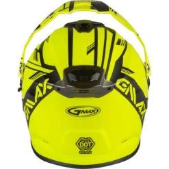 Gmax AT-21S Epic Snow Helmet - Dual Shield -Motorcycle Helmet Store gmax at 21s epic helmet dual shield hi vis black back 82367.1603451683