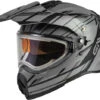 Gmax AT-21S Epic Snow Helmet - Electric Shield -Motorcycle Helmet Store gmax at 21s epic helmet electric shield grey black left 53906.1603448838