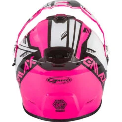 Gmax AT-21S Epic Snow Helmet - Electric Shield -Motorcycle Helmet Store gmax at 21s epic helmet electric shield pink white black back 91216.1603448946
