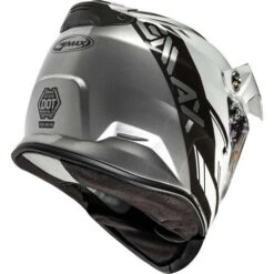 Gmax AT-21S Epic Snow Helmet - Electric Shield -Motorcycle Helmet Store gmax at 21s epic helmet electric shield silver white black back right 14484.1603448902