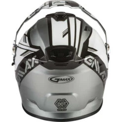 Gmax AT-21S Epic Snow Helmet - Electric Shield -Motorcycle Helmet Store gmax at 21s epic helmet electric shield silver white black back 59500.1603448906