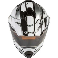 Gmax AT-21S Epic Snow Helmet - Electric Shield -Motorcycle Helmet Store gmax at 21s epic helmet electric shield silver white black top 51185.1603448899