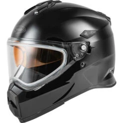 Gmax AT-21S Snow Helmet Solids - Dual Shield -Motorcycle Helmet Store gmax at 21s helmet dual shield solid gloss black no visor 25394.1603446382
