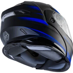 Gmax MD-01S Descendant Helmet - Dual Shield -Motorcycle Helmet Store gmax dm 01s descendant helmet dual shield matte black blue back right 75074.1669463012