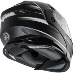 Gmax MD-01S Descendant Helmet - Dual Shield -Motorcycle Helmet Store gmax dm 01s descendant helmet dual shield matte black white back right 83366.1669463138