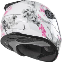 Gmax FF-49S Blossom Snow Helmet - Dual Shield -Motorcycle Helmet Store gmax ff 49s blossom helmet dual shield white pink grey back right 98500.1603345178