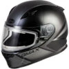 Gmax FF-49S Hail Snow Helmet - Electric Shield -Motorcycle Helmet Store gmax ff 49s hail helmet electric shield black grey left 89369.1603319355