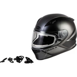 Gmax FF-49S Hail Snow Helmet - Electric Shield -Motorcycle Helmet Store gmax ff 49s hail helmet electric shield black grey 24273.1603319026