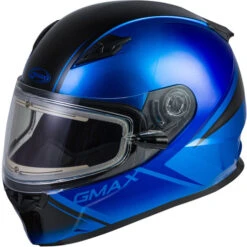 Gmax FF-49S Hail Snow Helmet - Electric Shield -Motorcycle Helmet Store gmax ff 49s hail helmet electric shield blue black left 78254.1603319384