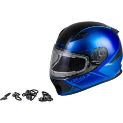 Gmax FF-49S Hail Snow Helmet - Electric Shield -Motorcycle Helmet Store gmax ff 49s hail helmet electric shield blue black 11059.1603319015