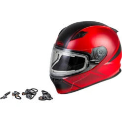 Gmax FF-49S Hail Snow Helmet - Electric Shield -Motorcycle Helmet Store gmax ff 49s hail helmet electric shield red black 66114.1603319001